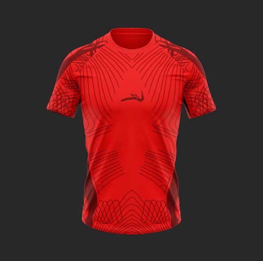 KRONIS RASH GUARD and SHORTS (BLOOD RED)